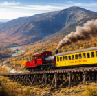 Historic Mount Washington Cog Railway in New Hampshire