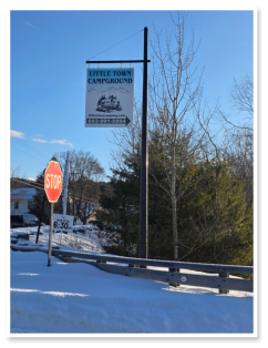Sign at our entrance
