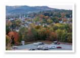 Aerial view of Little Town Campground and the surrounding area
